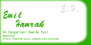 emil hamrak business card